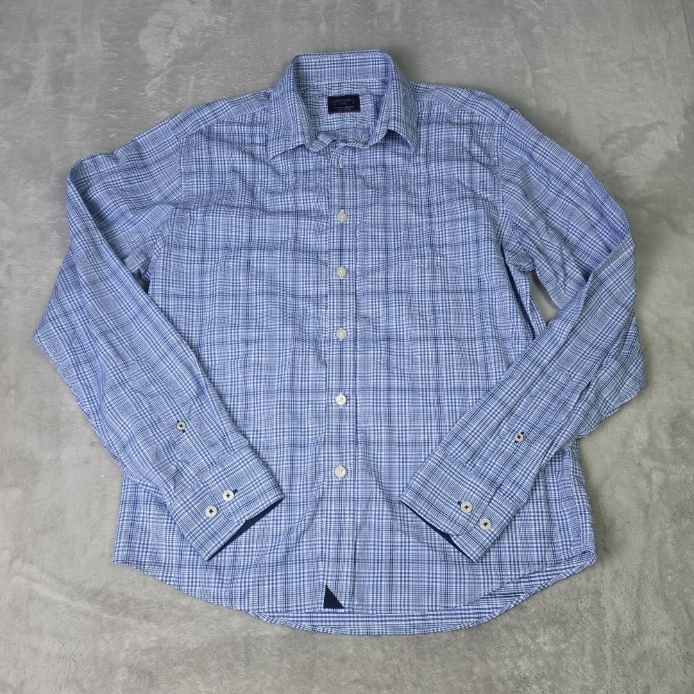Lot Of Two Untuckit Nykon Button Up Plaid Shirts Blue And Red